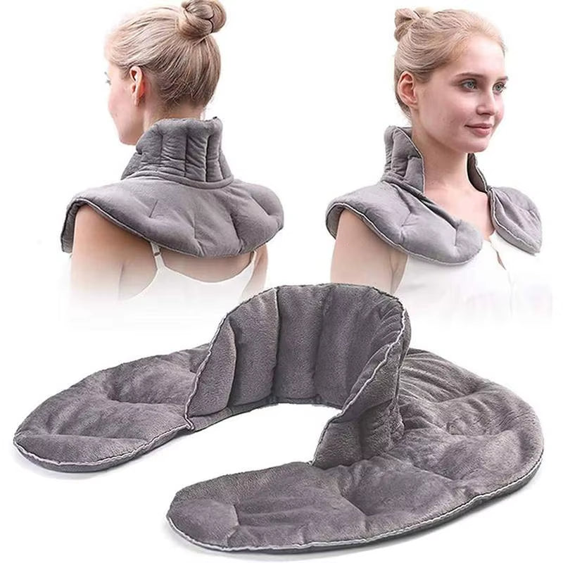 Moist Microwavable Heating Pad for Shoulder Heated Neck Protection Pack U-Shaped Cover Cervical Spine Shawl Pillow Back Warmer
