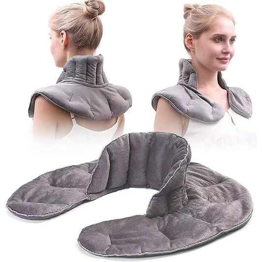 Moist Microwavable Heating Pad for Shoulder Heated Neck Protection Pack U-Shaped Cover Cervical Spine Shawl Pillow Back Warmer